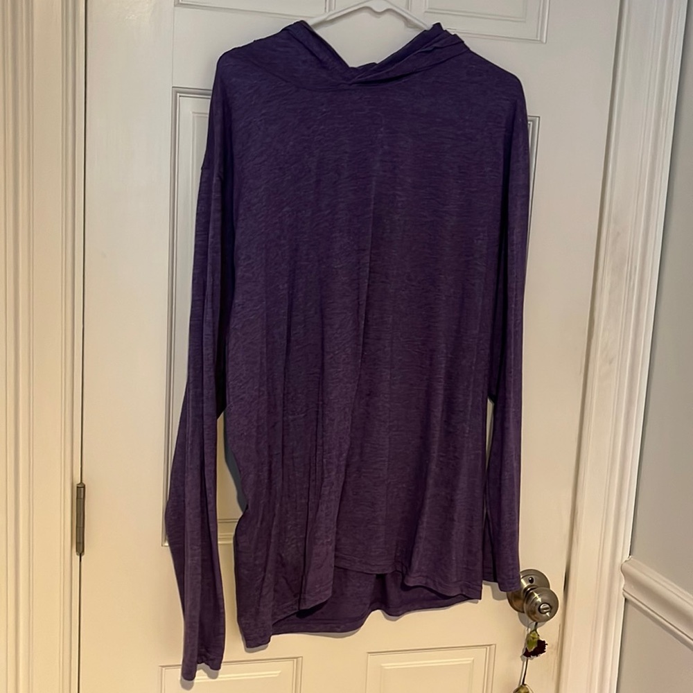 purple thin long sleeve with hood